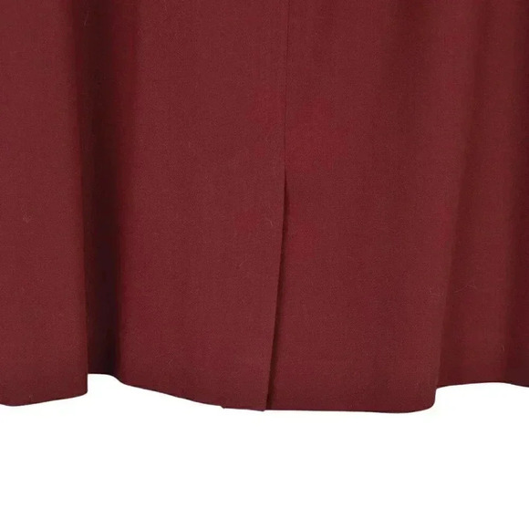 NWT Vintage Braemar Wool Pencil Shirt  Burgundy Size 4 Petite - Picture 3 of 10